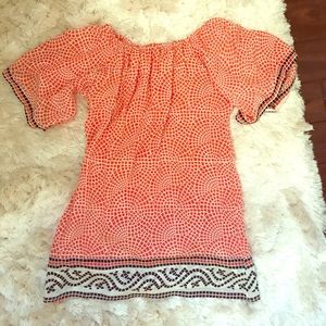 Silk off the shoulder dress